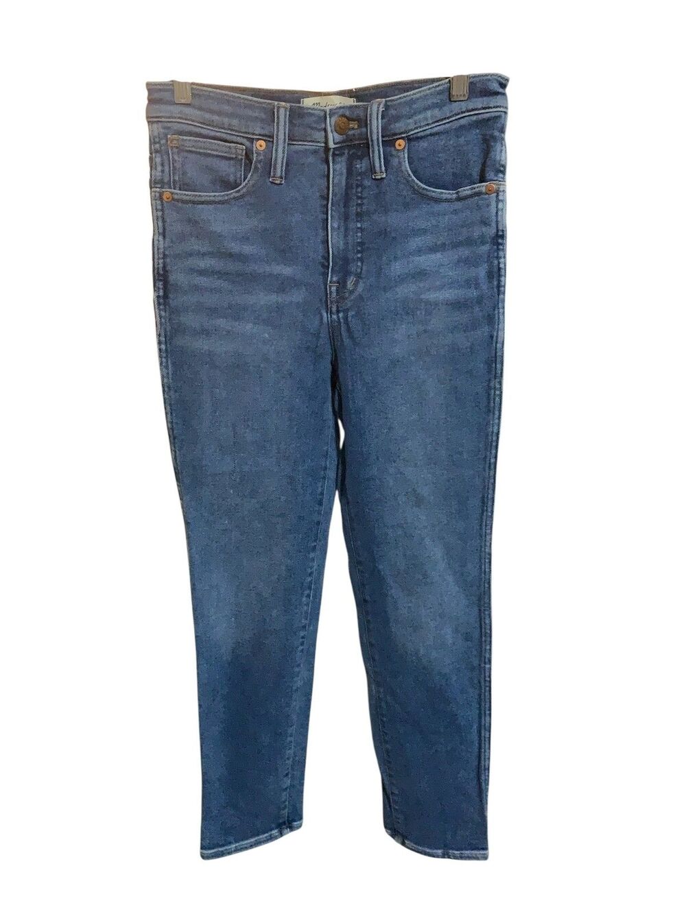 Madewell Jeans Womens 26 Blue Stovepipe High Rise Stretch Denim Fair Trade